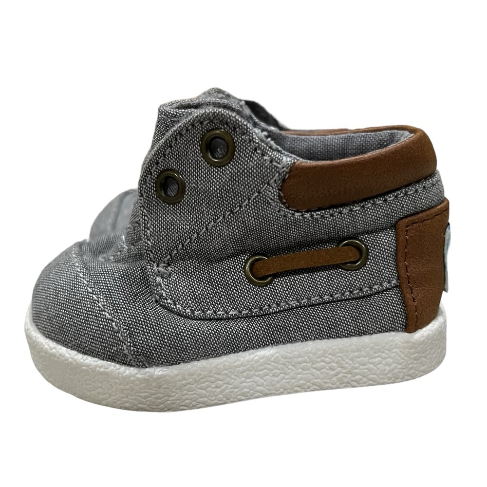 TOMS TINY 2 BIMINI HIGH DENIM CHAMBRAY SNEAKER for baby
